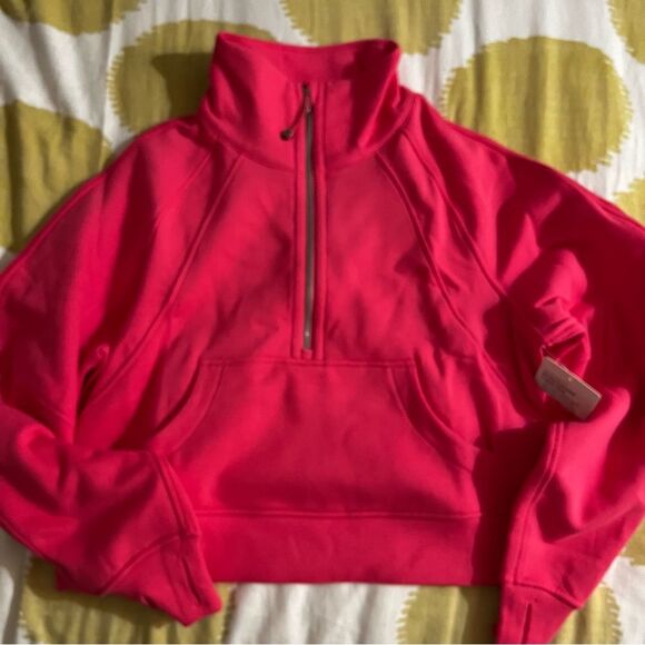 Lululemon oversized scuba half zip funnel neck glazed pink size xs/s - Picture 1 of 5